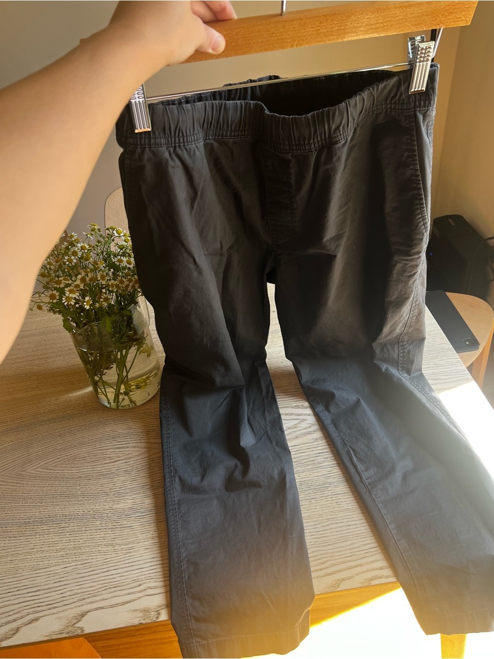 Uniqlo Black Men's Elastic-Waist Chinos